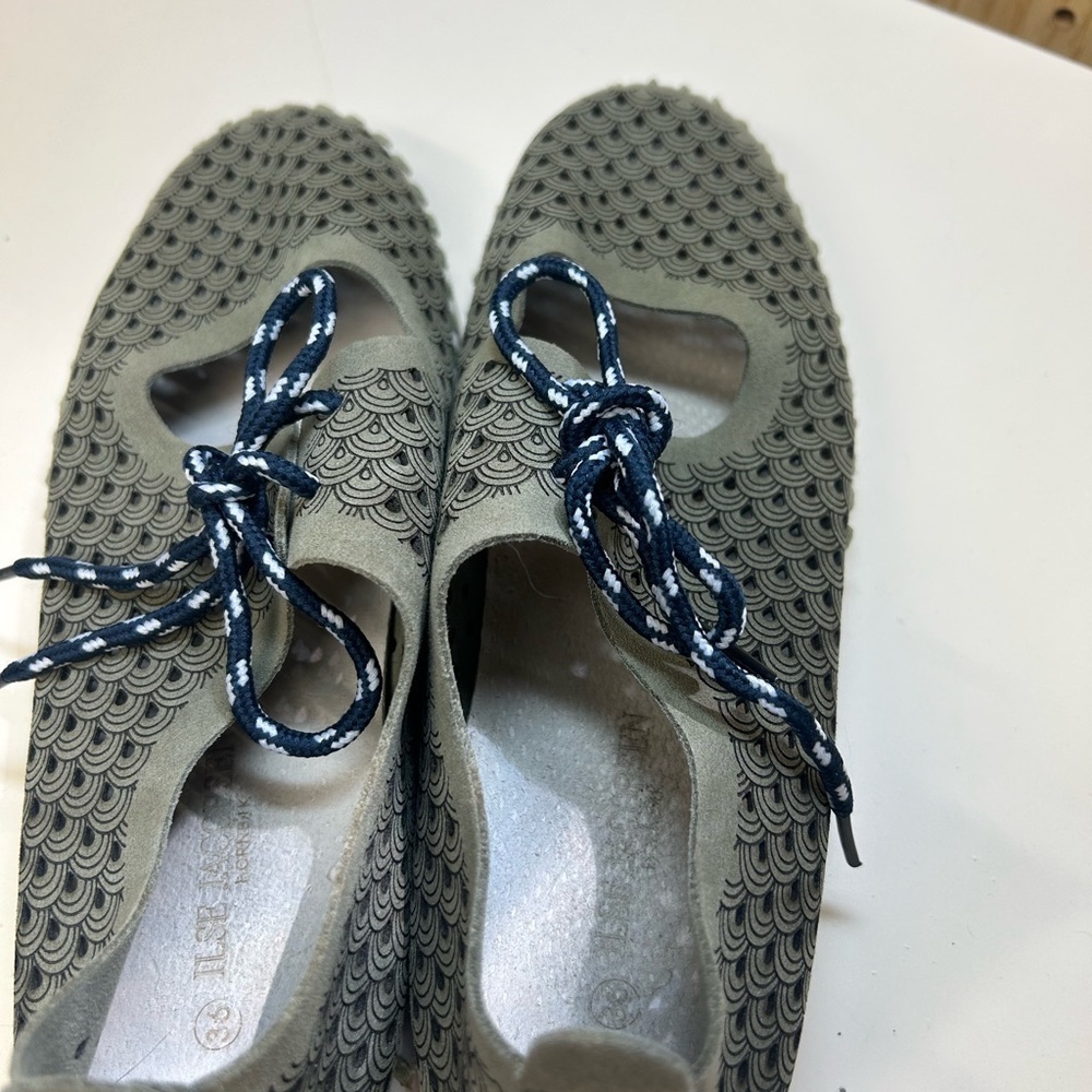 Ilse Jacobsen Perforated Slip On Shoes With Laces size 7 - Picture 3 of 8